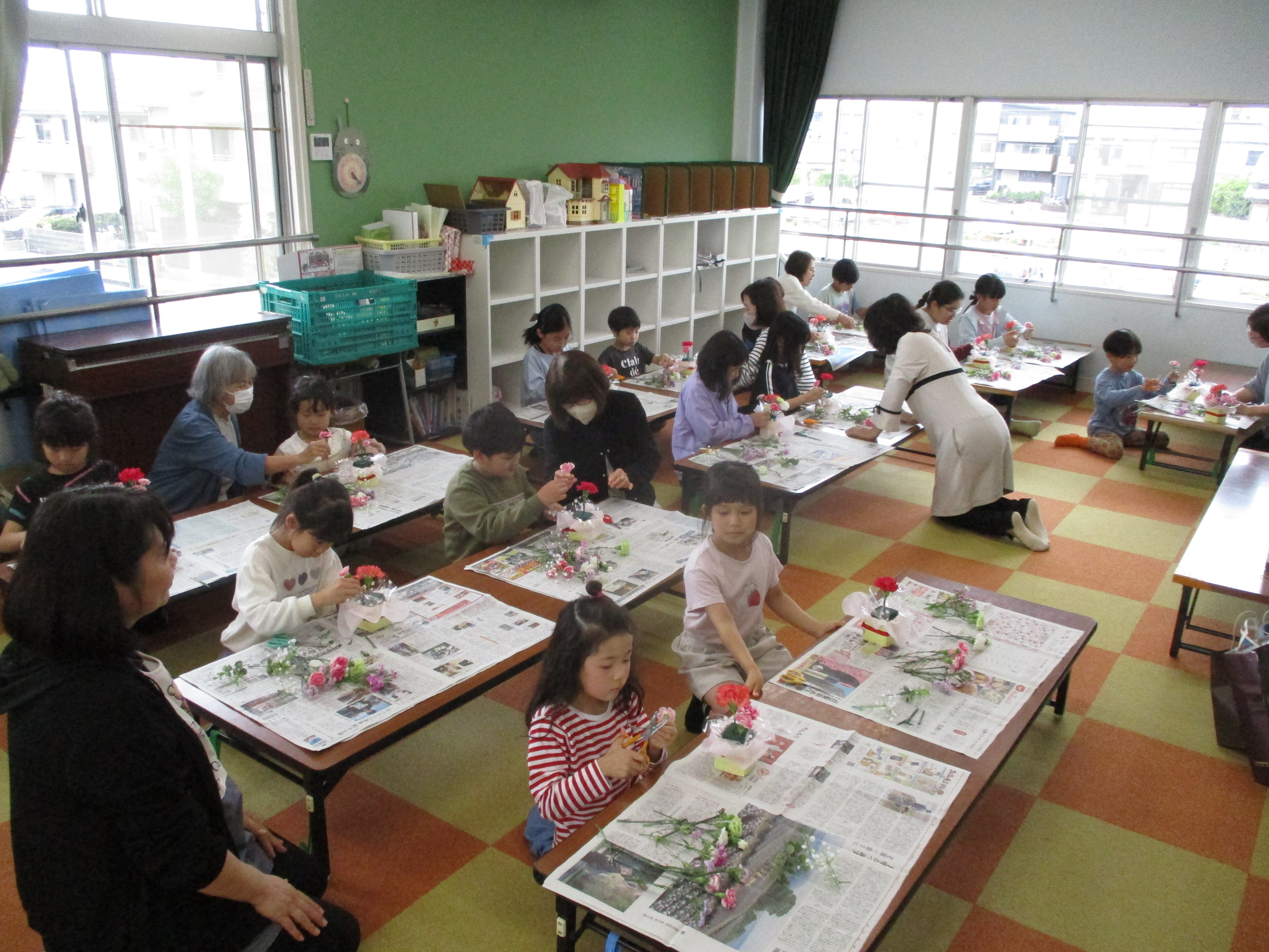 アレンジフラワーの様子